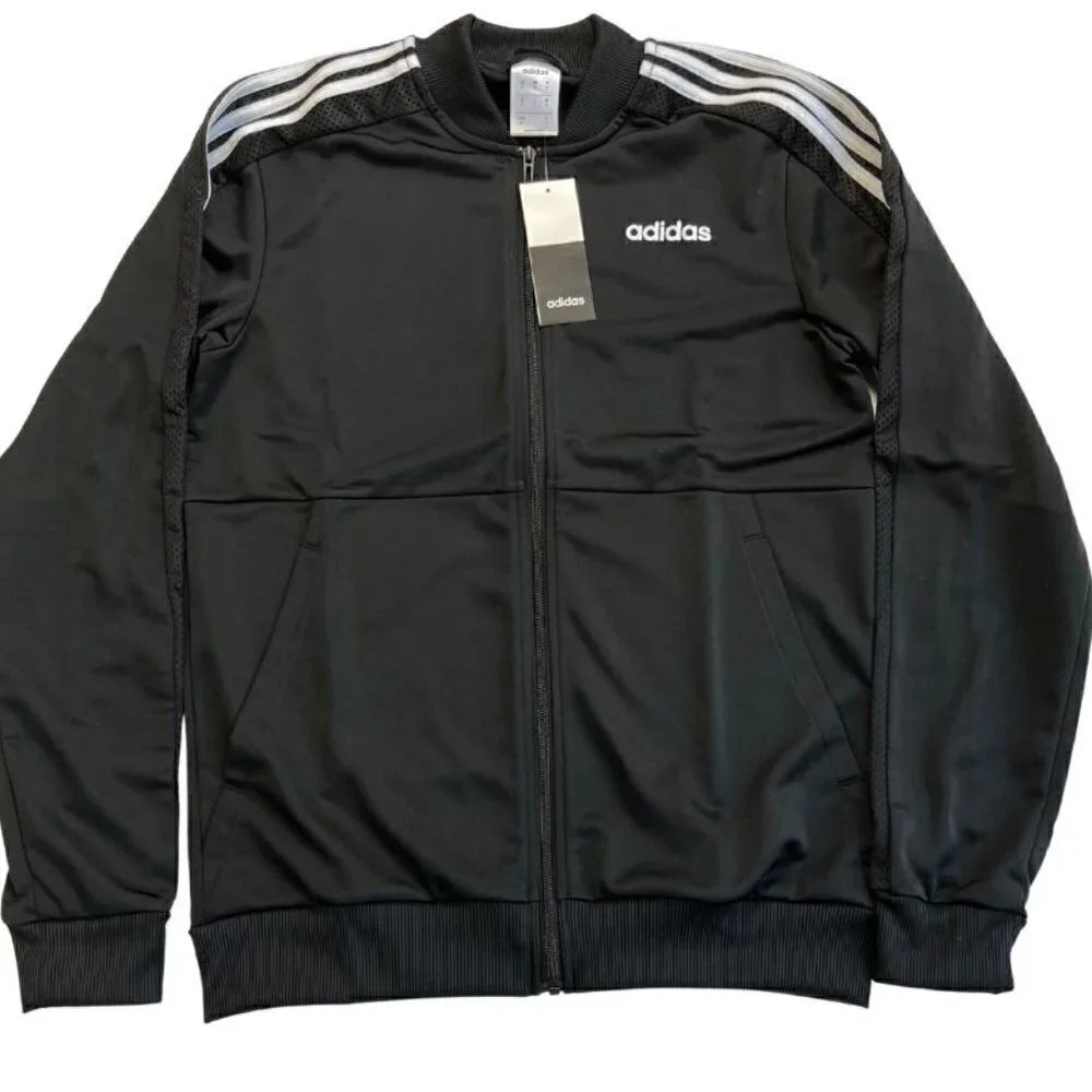 adidas Essentials Men's Linear Track Jacket, Small